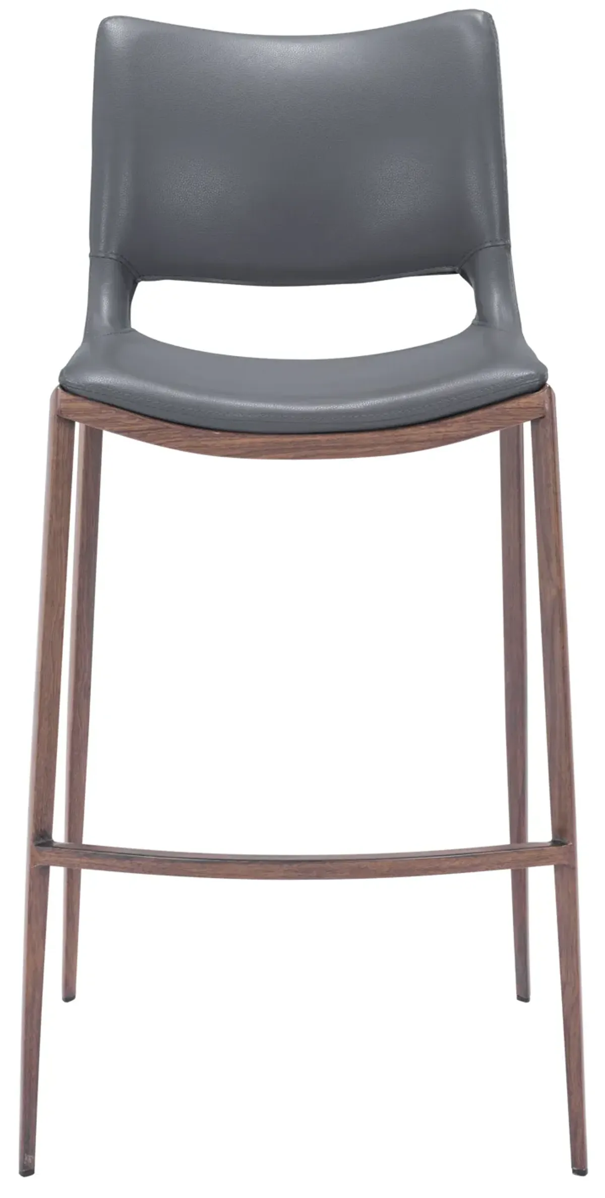 Ace Barstool (Set of 2) Dark Gray & Walnut