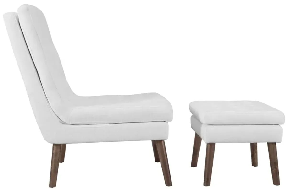 Modify Upholstered Lounge Chair and Ottoman