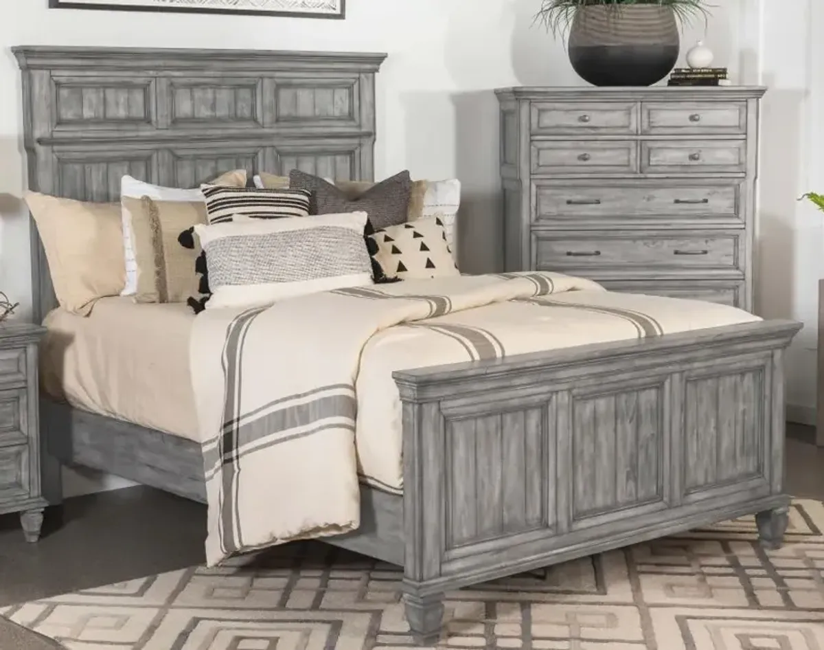 Avenue Eastern King Panel Bed Grey