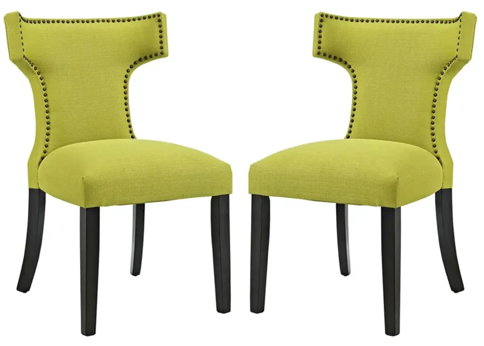 Curve Dining Side Chair Fabric Set of 2