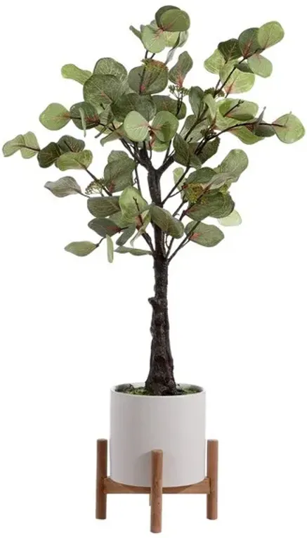 Faux Eucalyptus Potted Tree