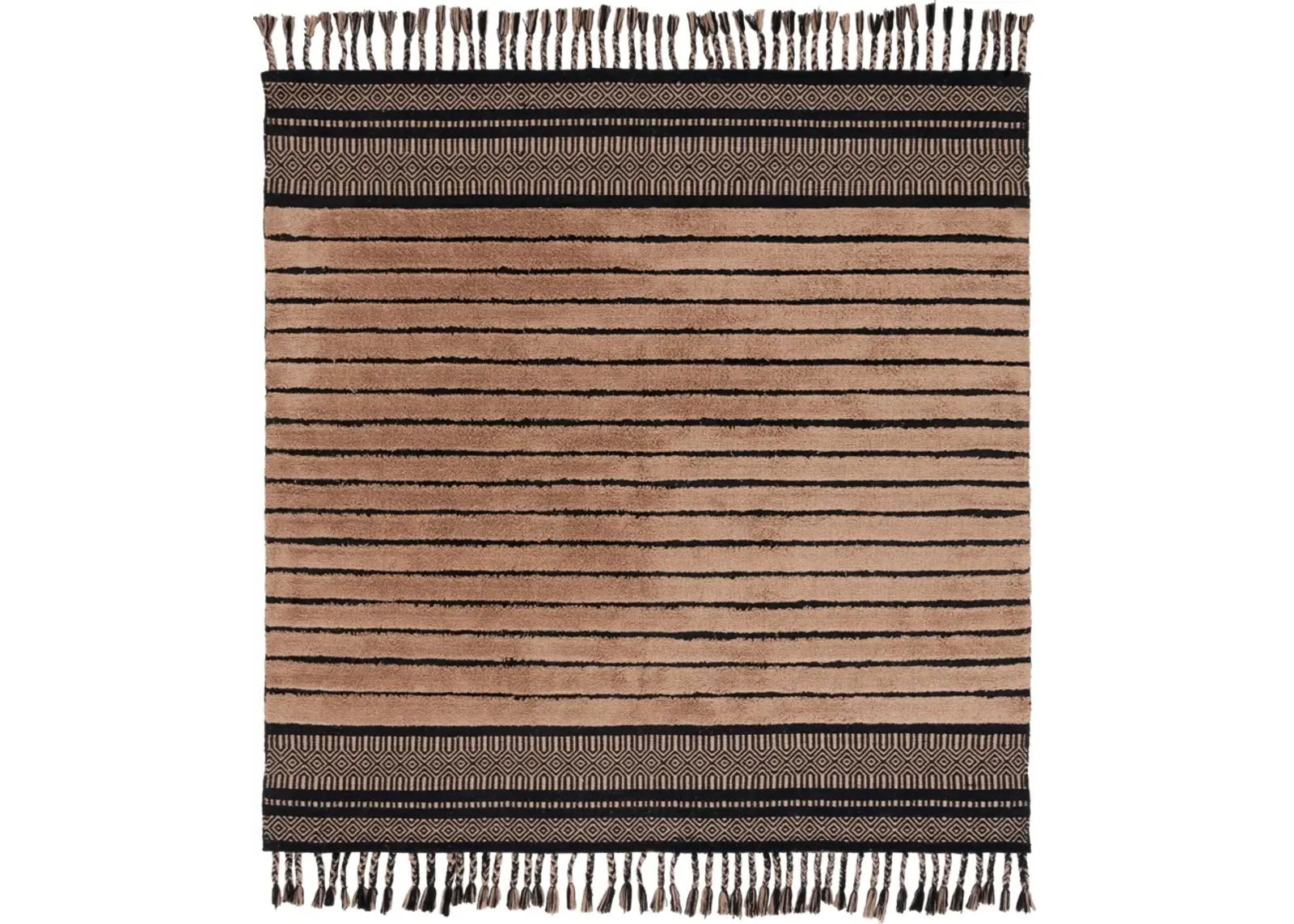 KILIM COLLECTION 401 BLACK  6' x 6' Square Square Rug