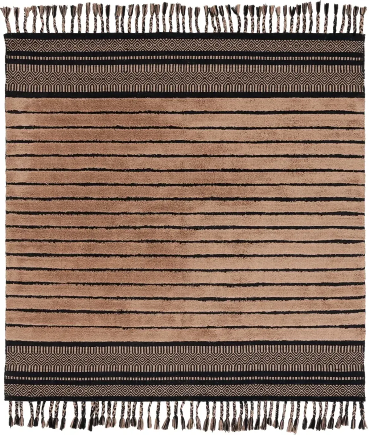 KILIM COLLECTION 401 BLACK  6' x 6' Square Square Rug