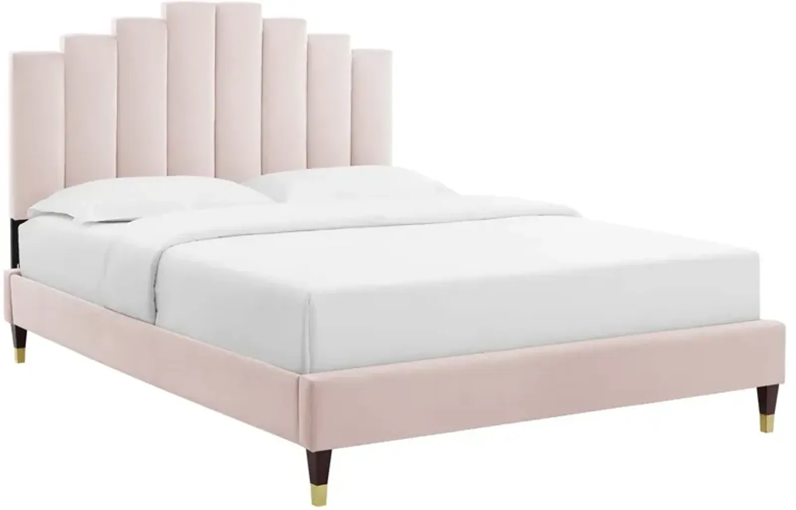 Elise King Performance Velvet Platform Bed