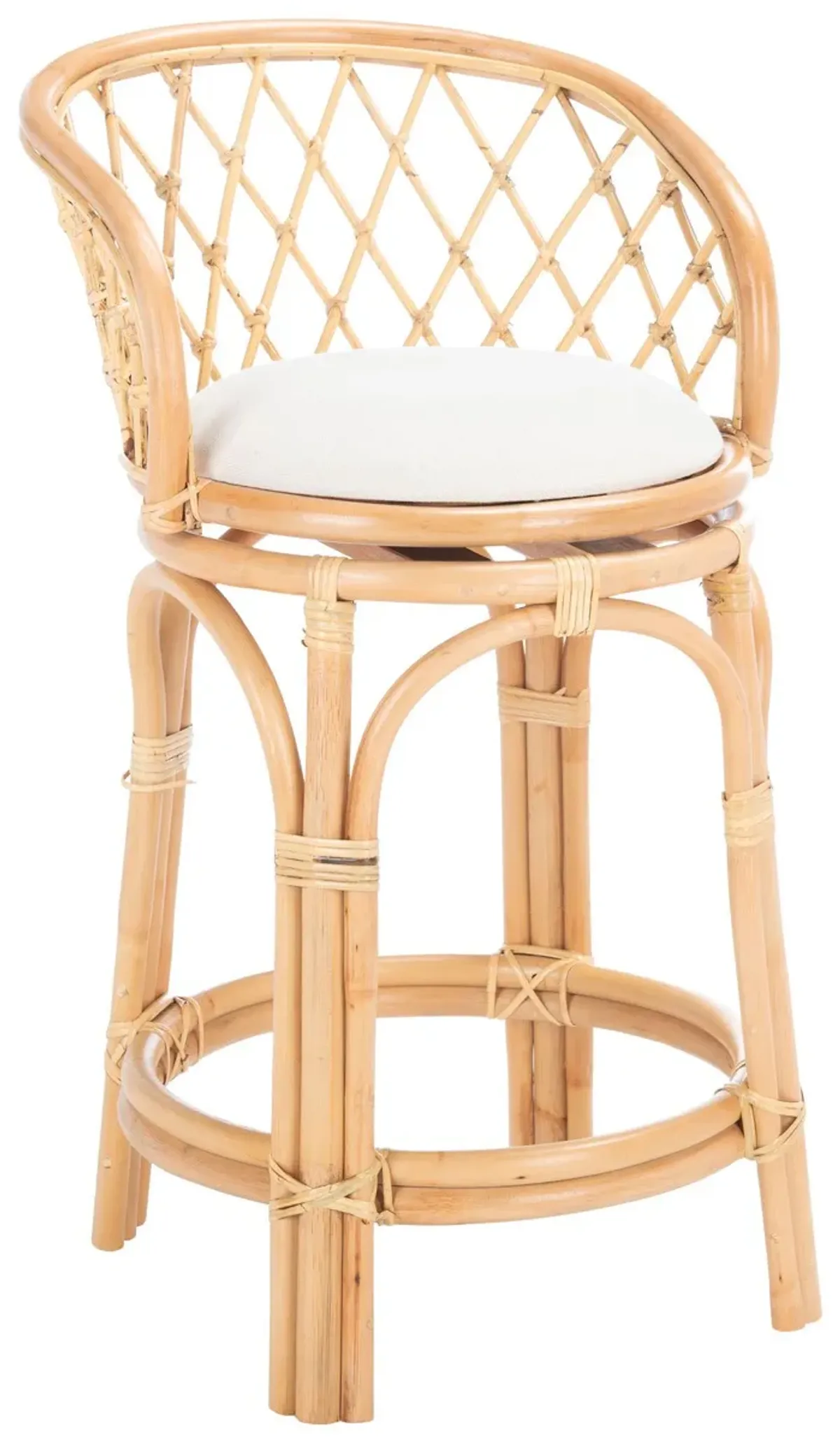 YUTA RATTAN COUNTER STOOL W/ CUSHION