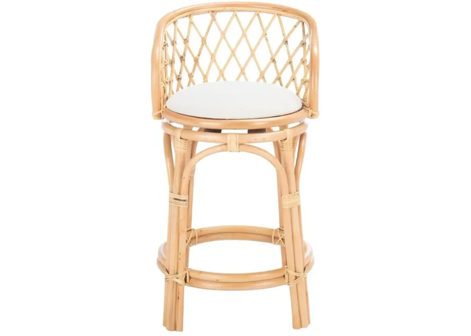 YUTA RATTAN COUNTER STOOL W/ CUSHION