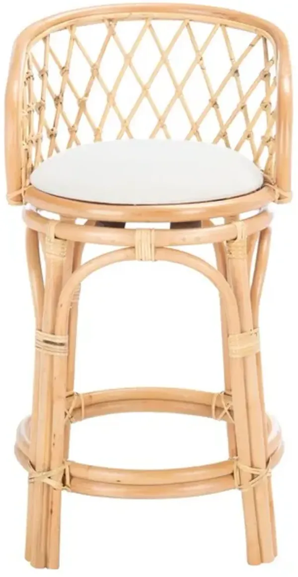 YUTA RATTAN COUNTER STOOL W/ CUSHION