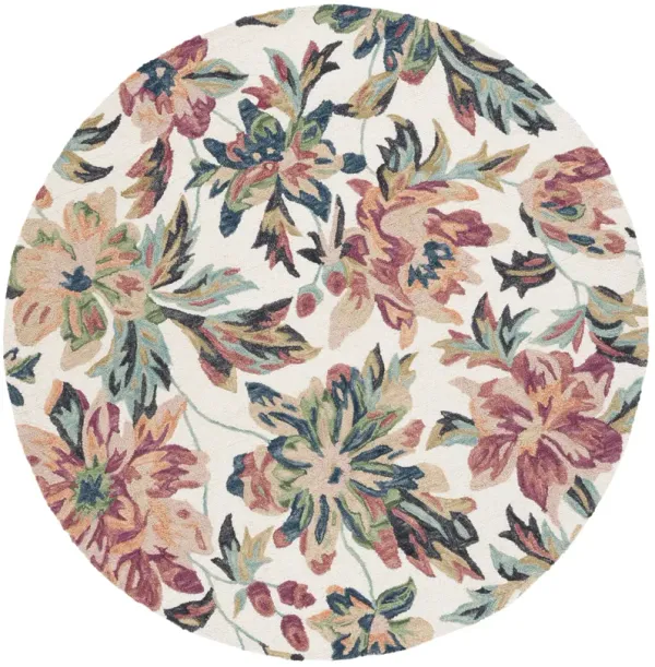 BLOSSOM Hand Tufted 6' x 6' Round area rug