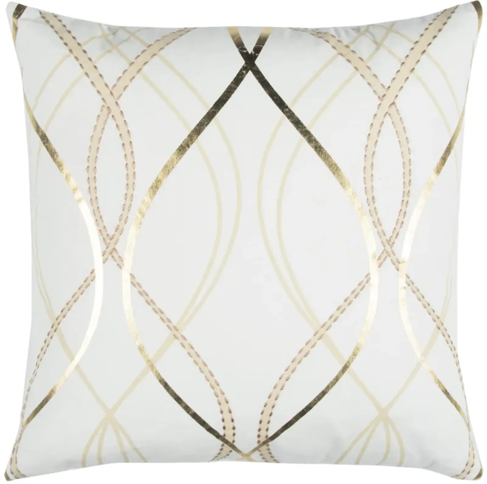 Donny Osmond Geometric White Pillow