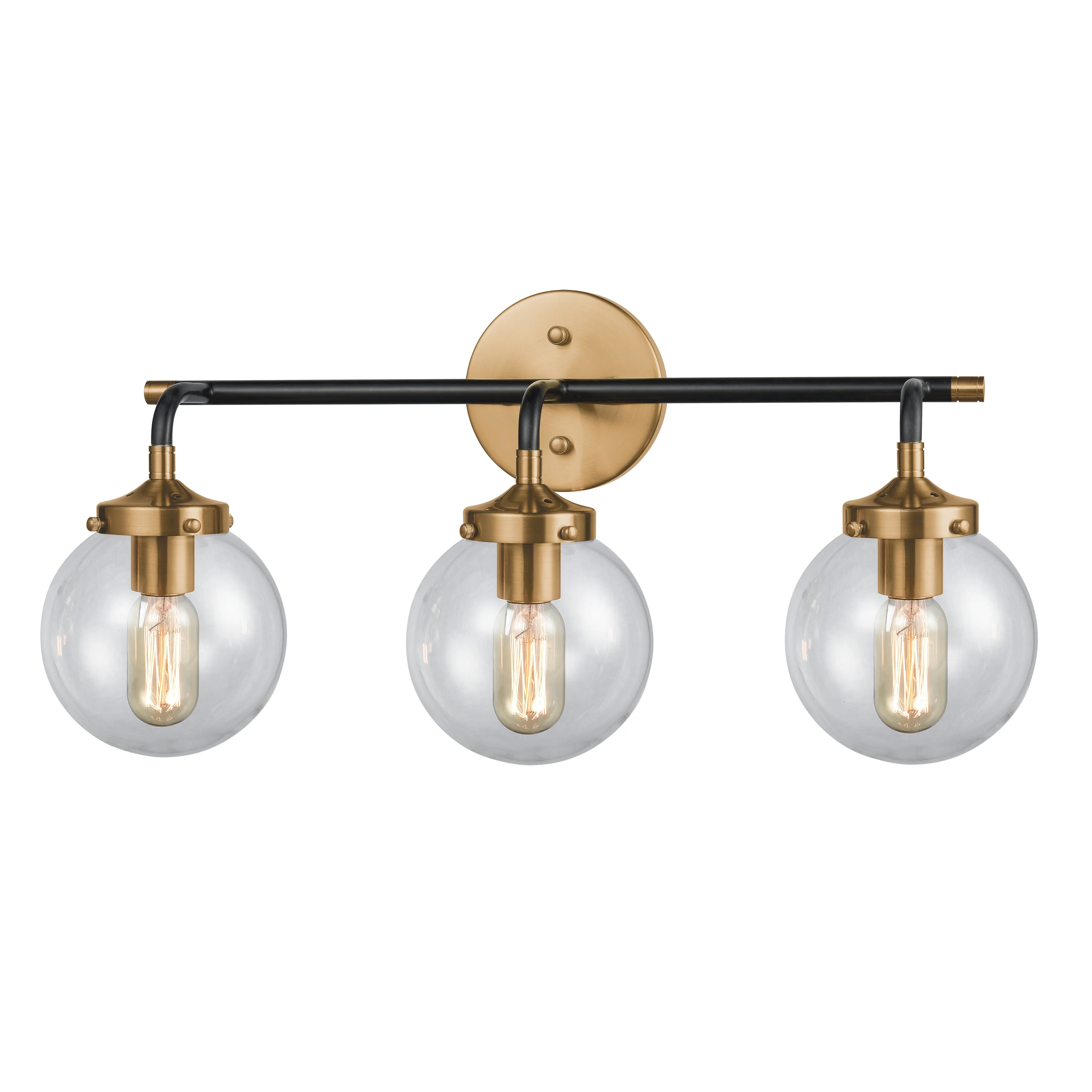 Boudreaux 24" Wide 3-Light Vanity Light - Antique Gold