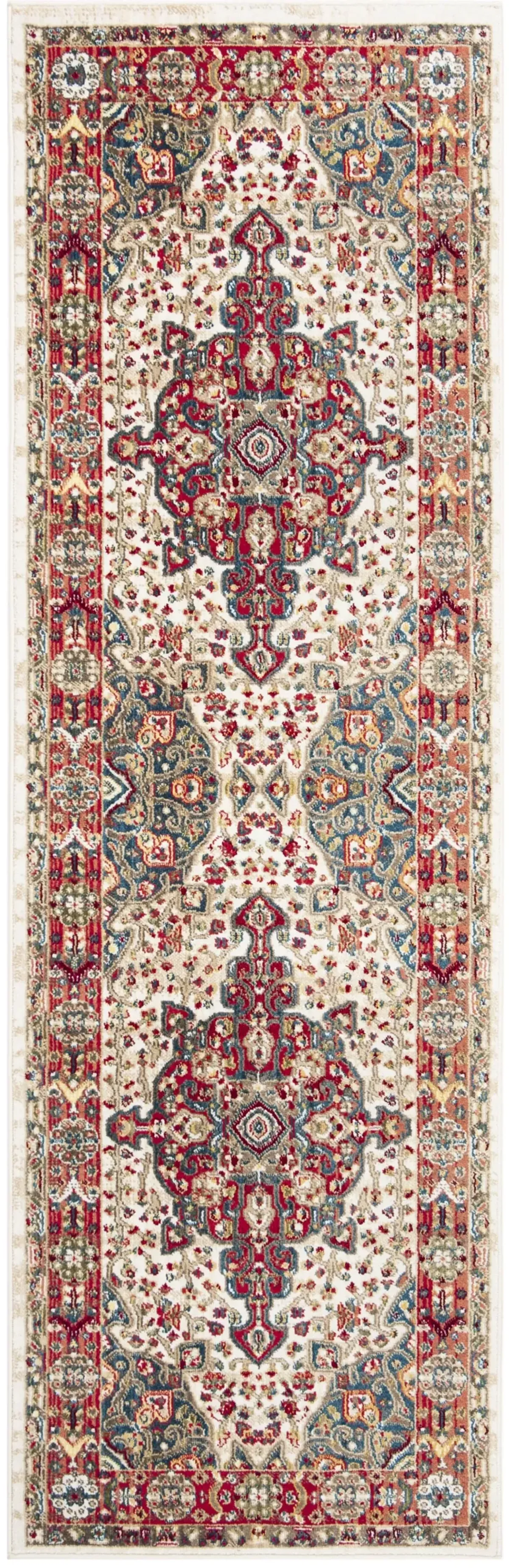 KASHAN 305 IVORY  2'-6' x 6' Runner Rug