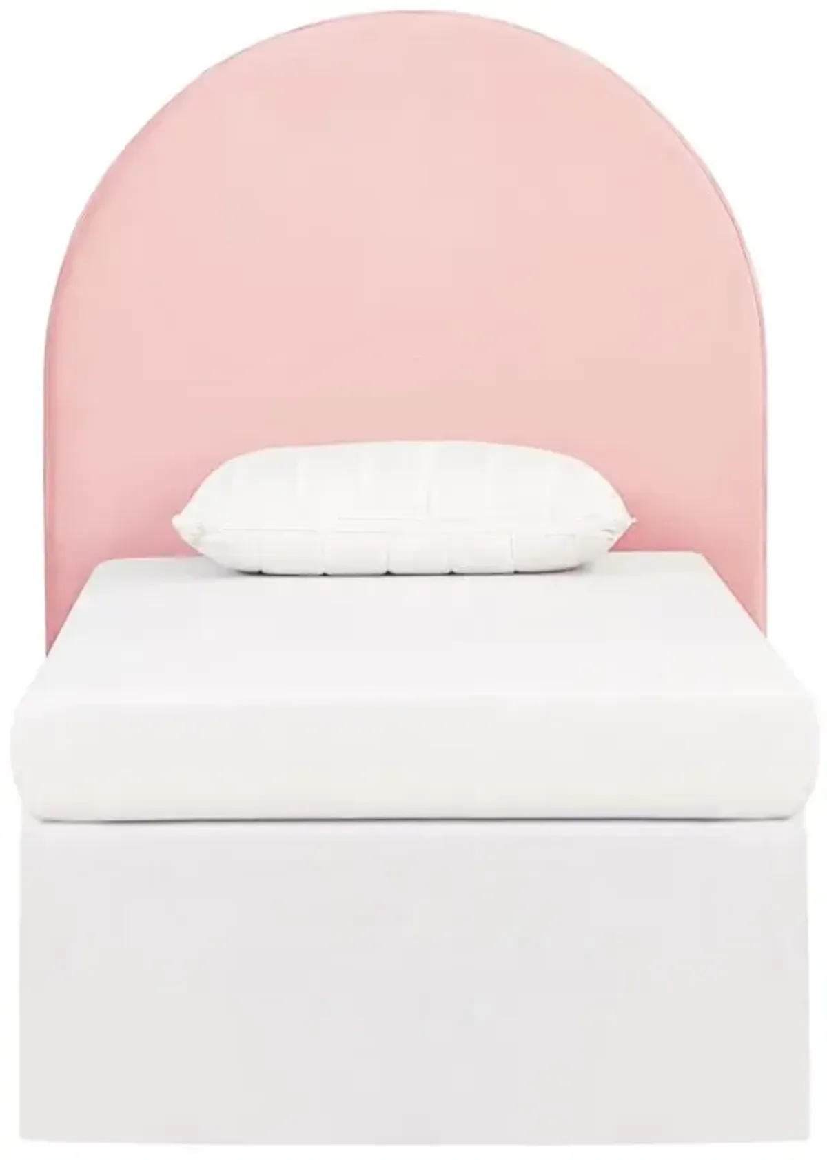 June Upholstered Arched Twin Headboard Blush