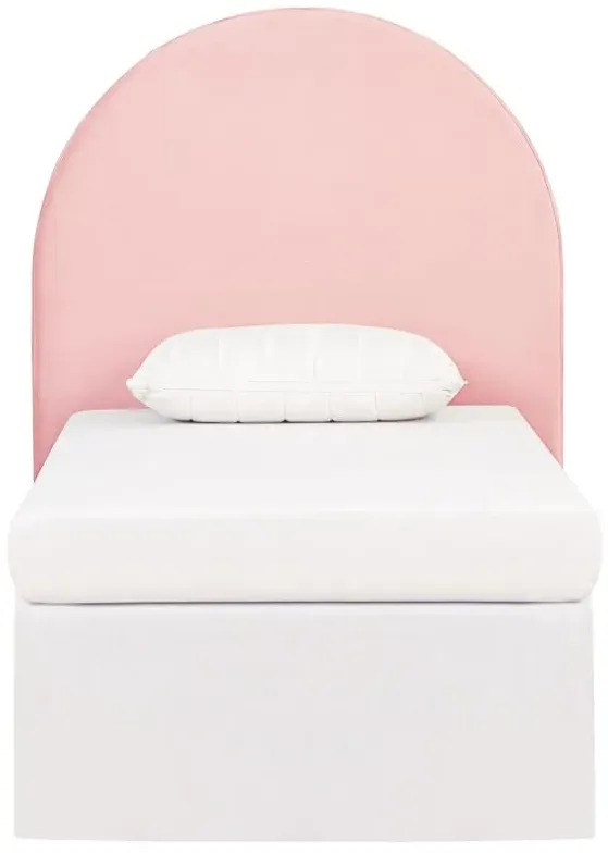 June Upholstered Arched Twin Headboard Blush