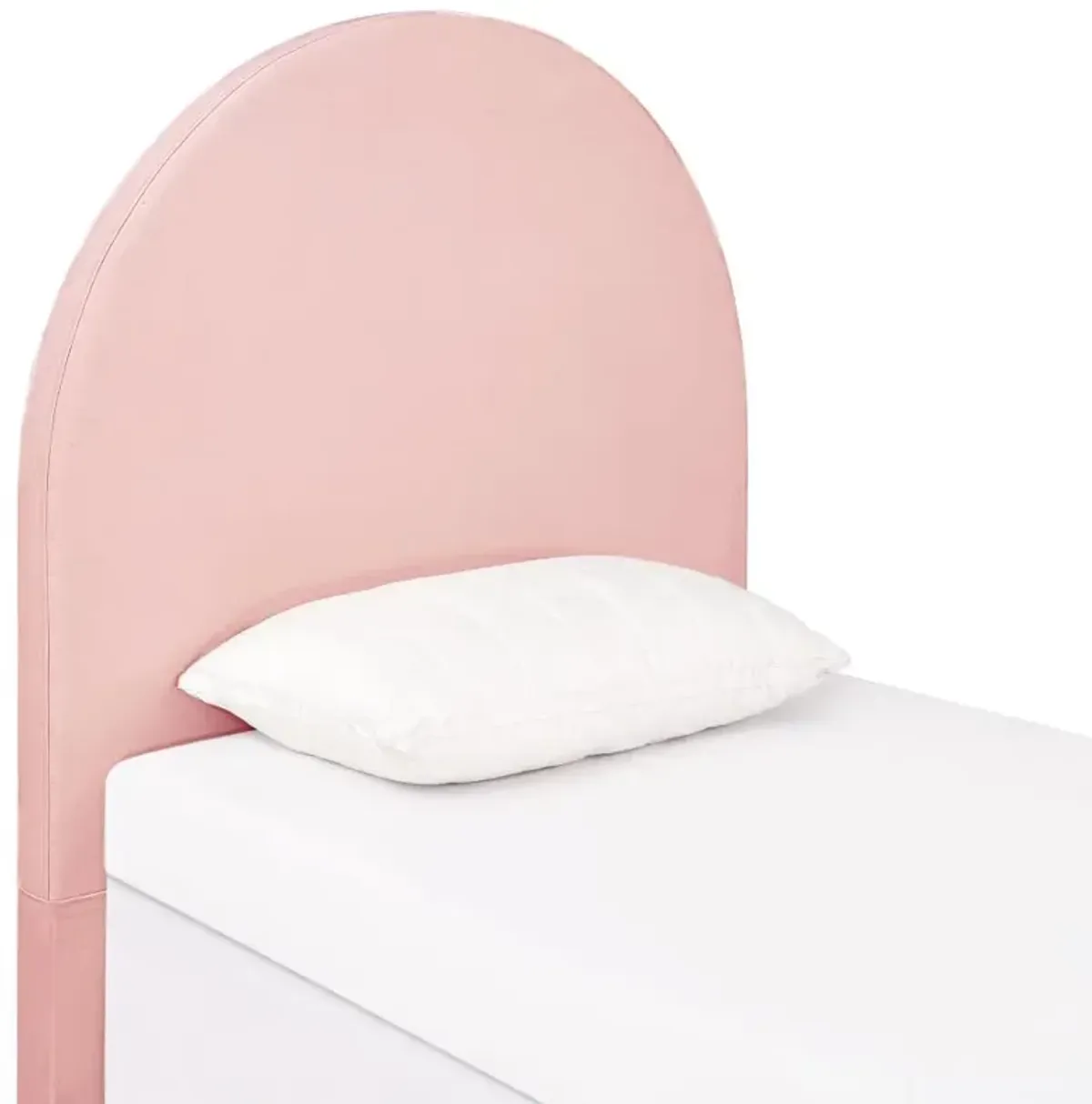 June Upholstered Arched Twin Headboard Blush