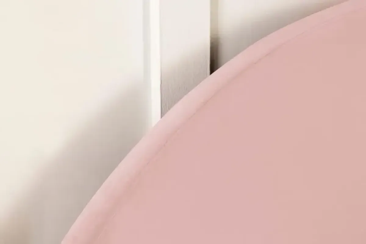 June Upholstered Arched Twin Headboard Blush