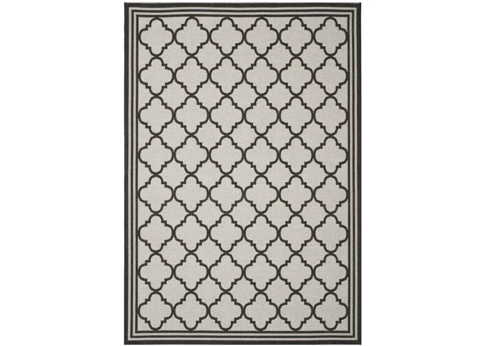 LINDEN 121 Collection LND121A-5 Light Grey / Charcoal 5'-3" X 7'-6"