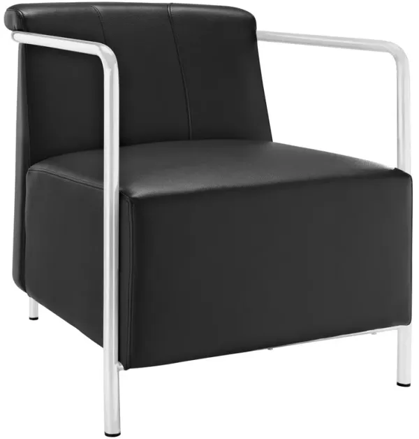 Ebb Upholstered Vinyl Lounge Chair by Modway