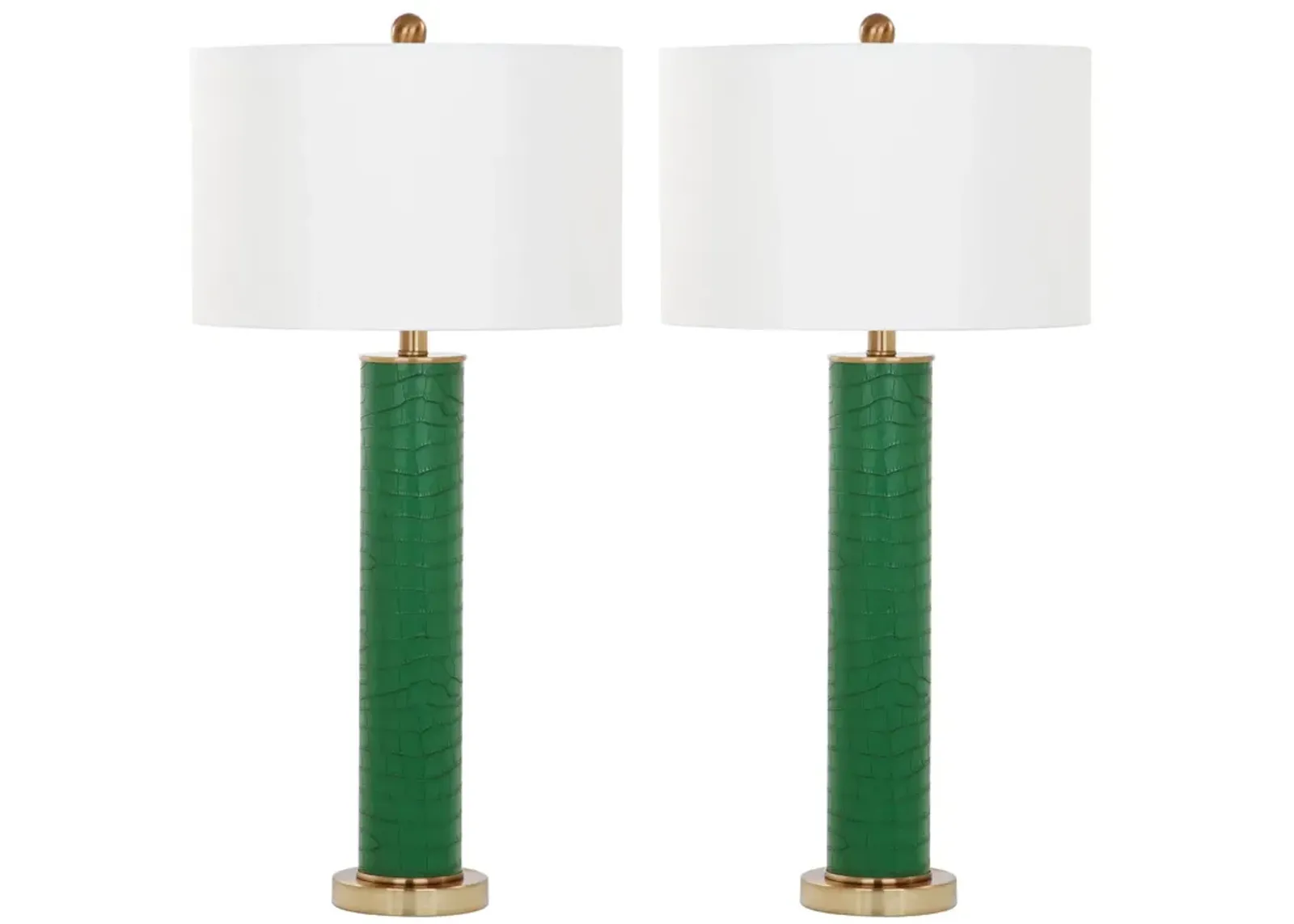 Ollie 31.5-Inch H Faux Alligator Table Lamp - Set of 2