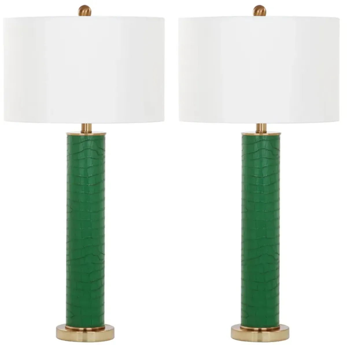 Ollie 31.5-Inch H Faux Alligator Table Lamp - Set of 2