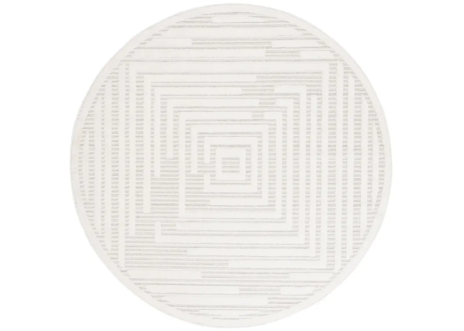 ELMHURST 570 IVORY  6'-7' x 6'-7' Round Round Rug