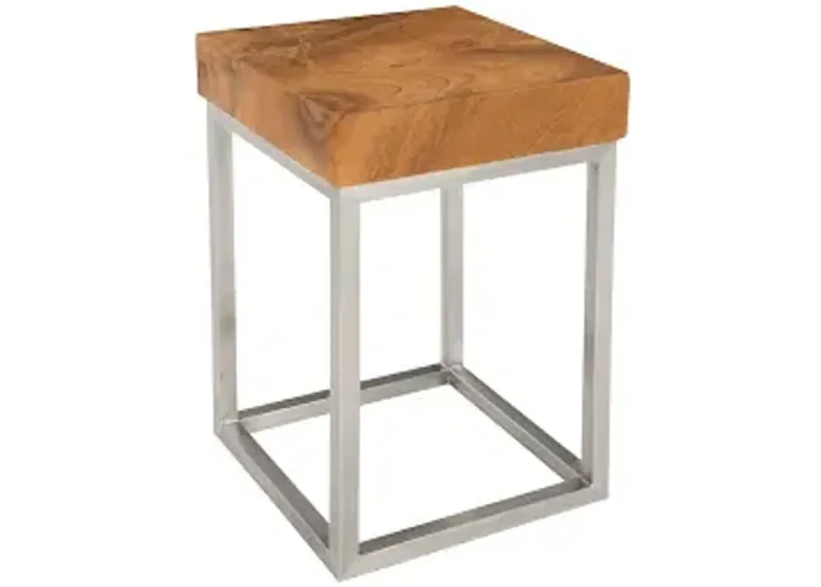 teak puzzle side table,  sm