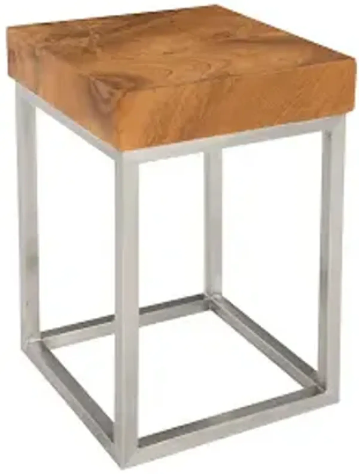 teak puzzle side table,  sm