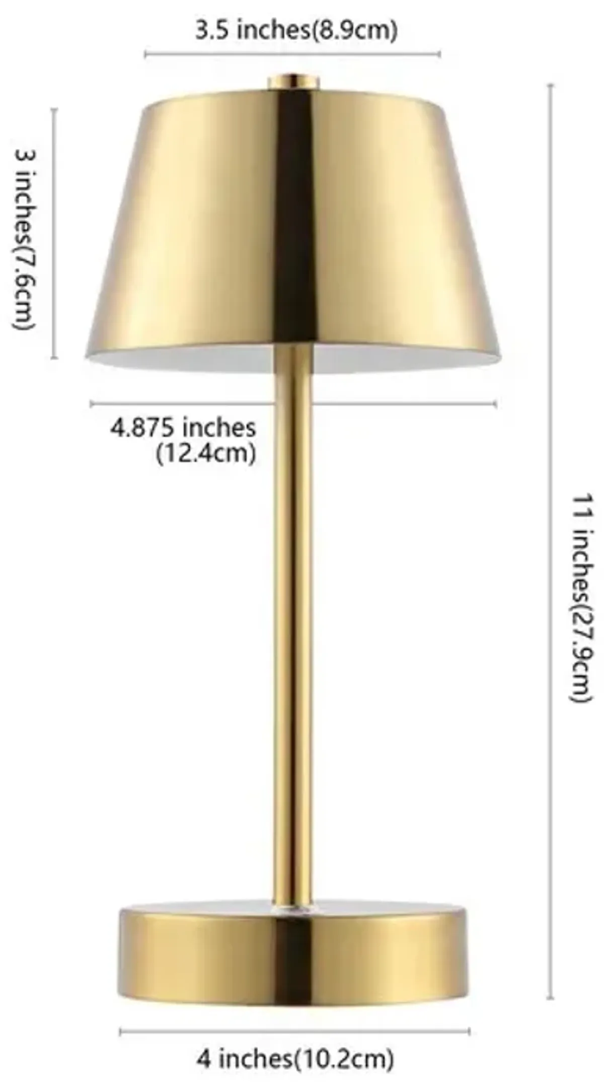 LAITA, 11 INCH, BRASS, IRON, RECHARGEABLE LED TABLE LAMP?