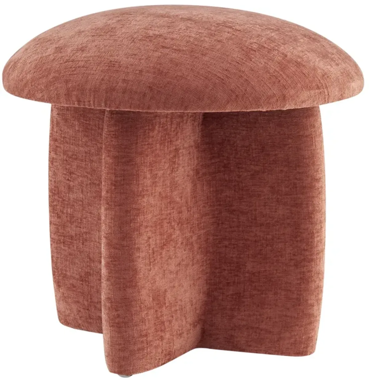 Cielo Fabric Ottoman, Millburry Coral 