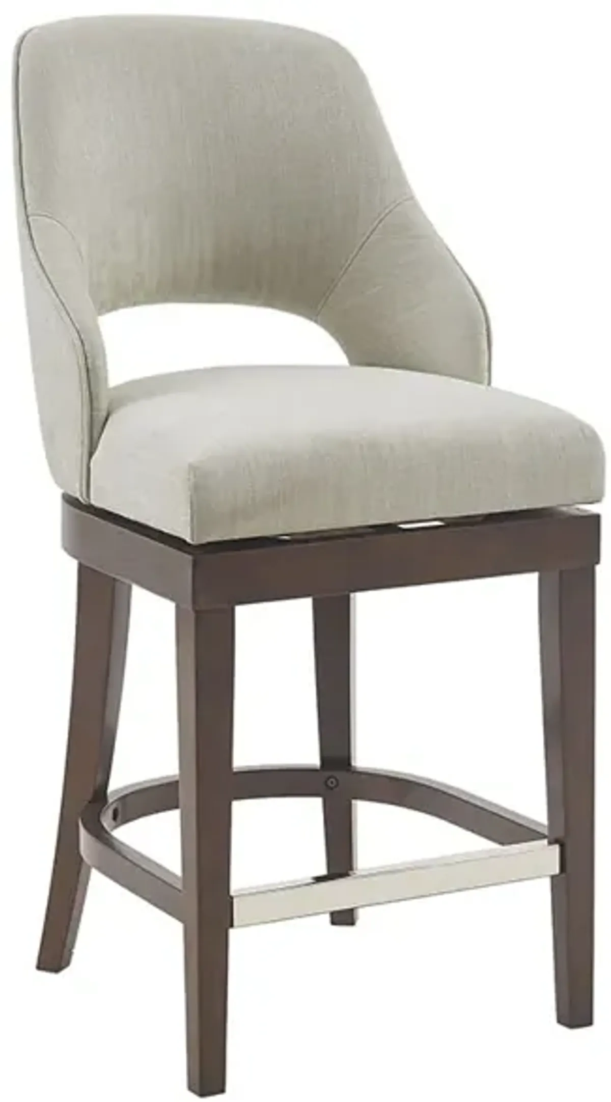 Madison Park Jillian Cream Counter Stool with Swivel Seat