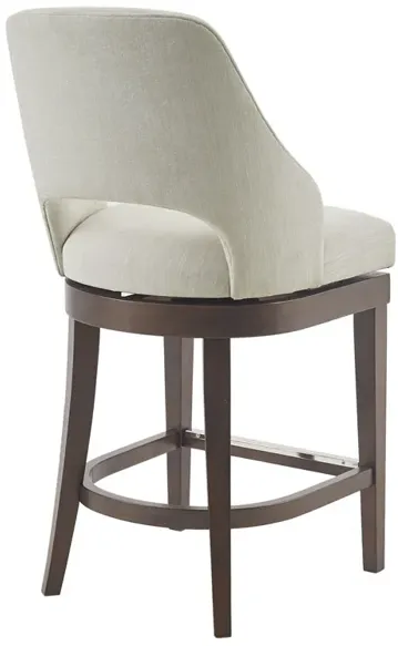 Madison Park Jillian Cream Counter Stool with Swivel Seat