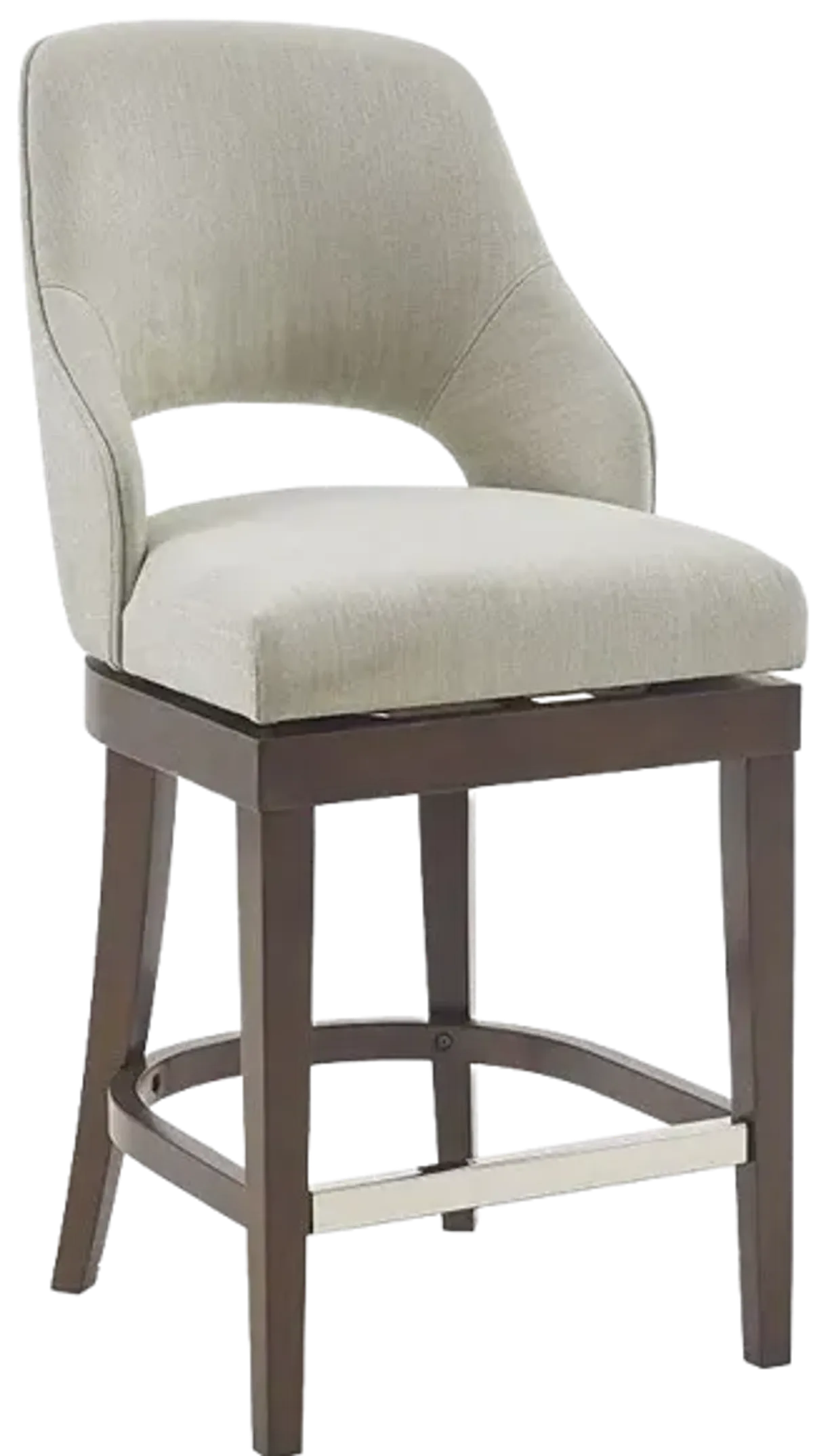 Madison Park Jillian Cream Counter Stool with Swivel Seat