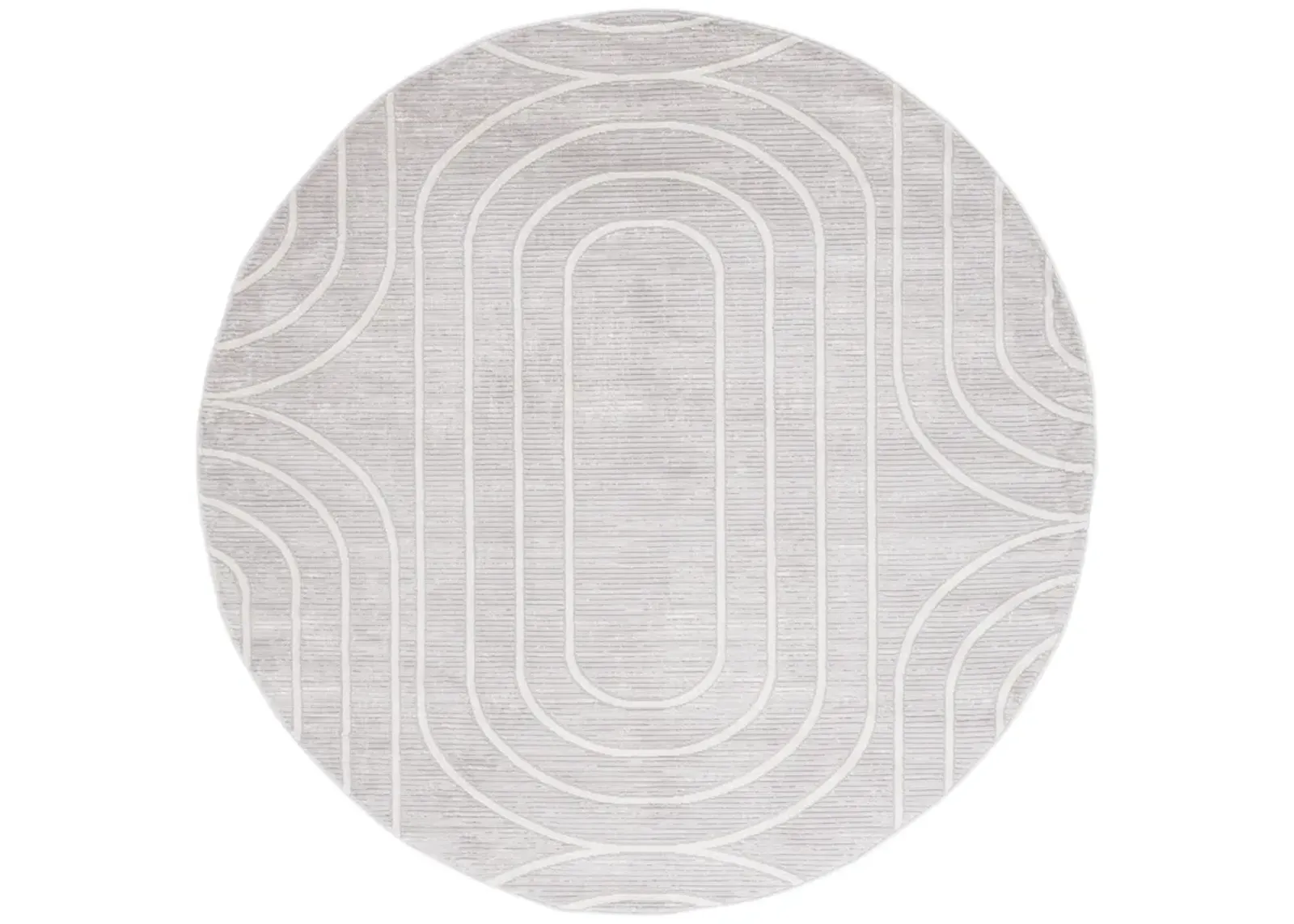 ARCHWAY 808 GREY  6'-7' X 6'-7' Round Round Rug