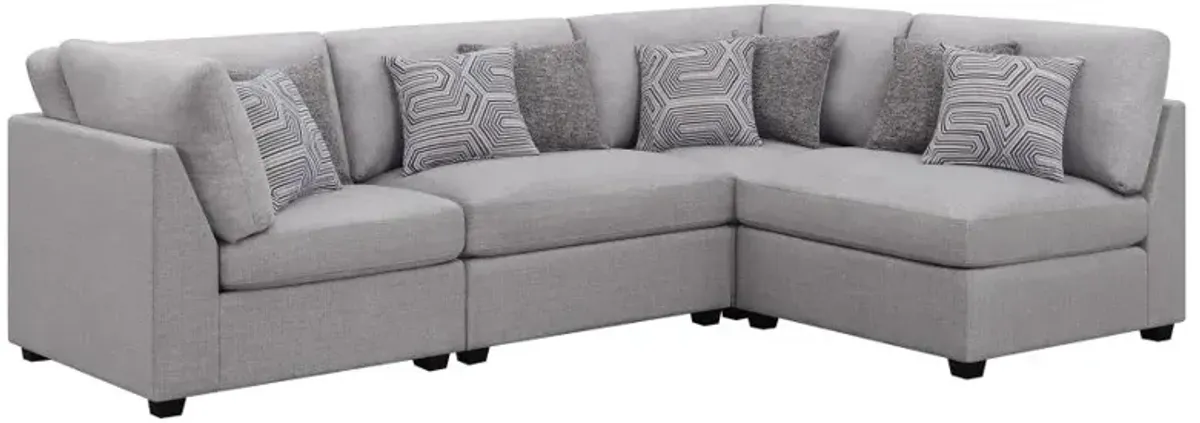 Cambria 4-piece Upholstered Modular Sectional Grey