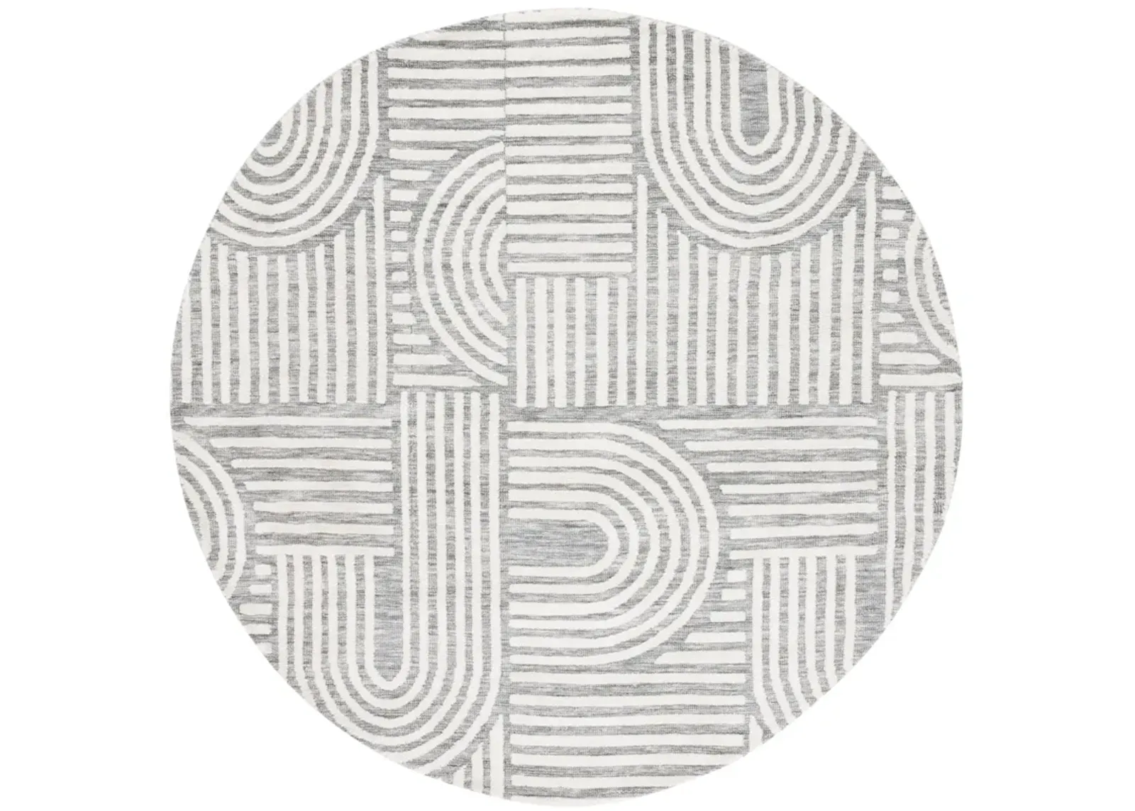 AUDREY 106 GREY  6' x 6' Round Round Rug