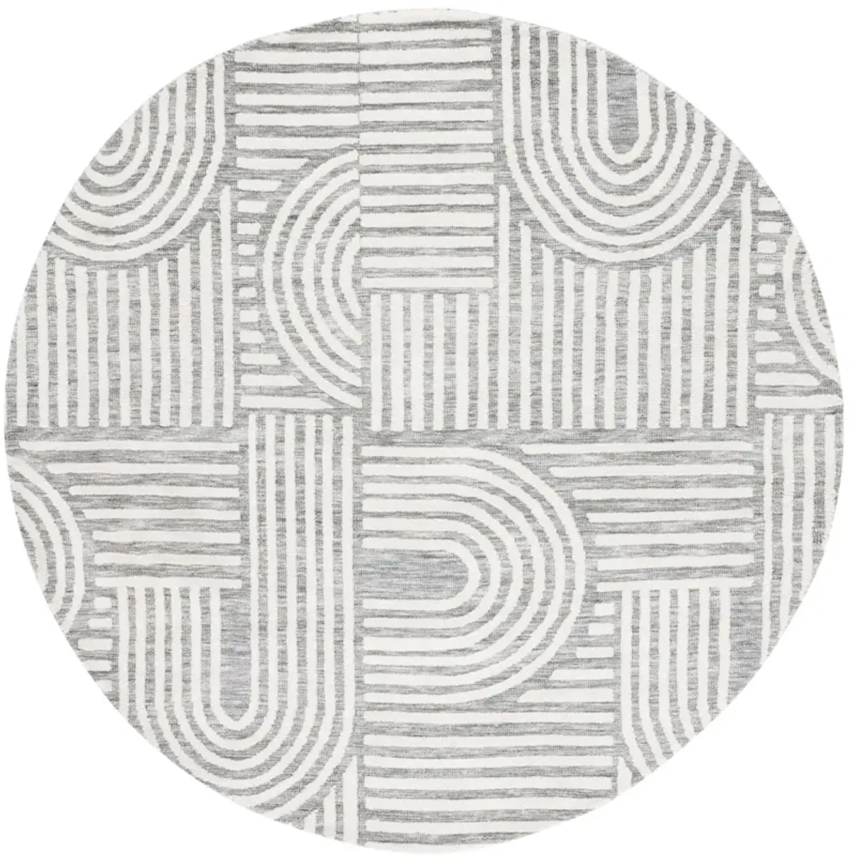 AUDREY 106 GREY  6' x 6' Round Round Rug