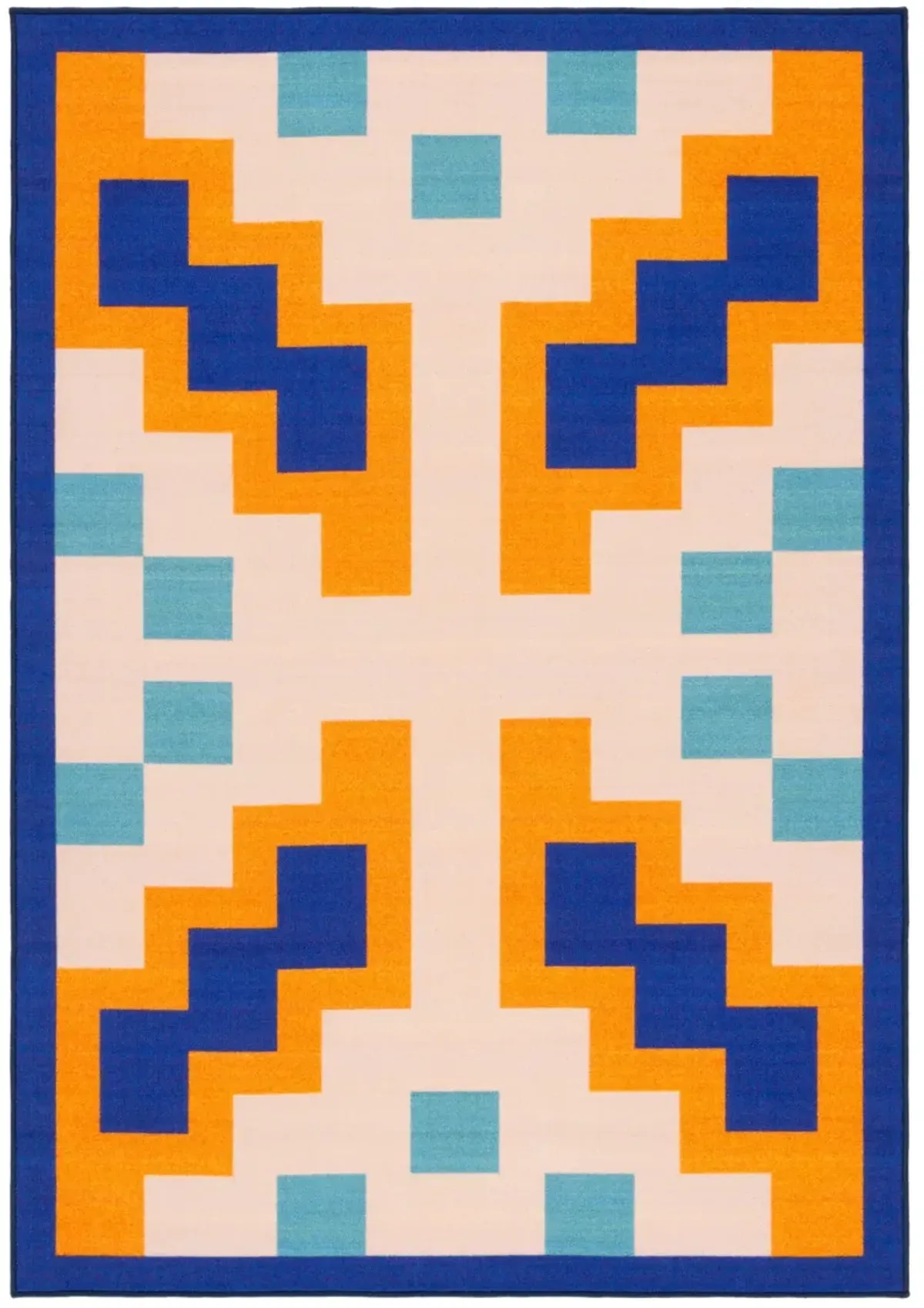 DIGITAL ARTIFACT ORANGE  4' x 6' Small Rectangle Rug