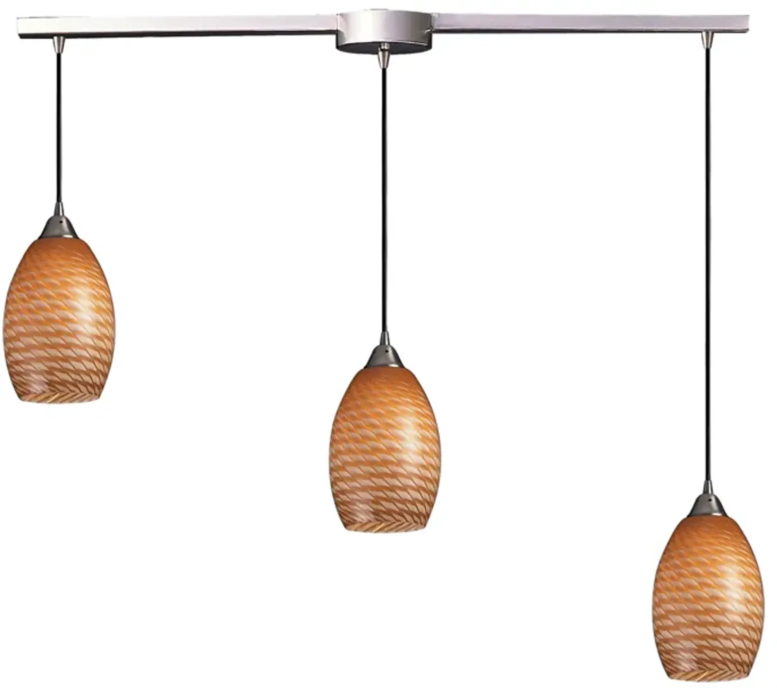 Mulinello 5" Wide 3-Light Mini Pendant - Satin Nickel