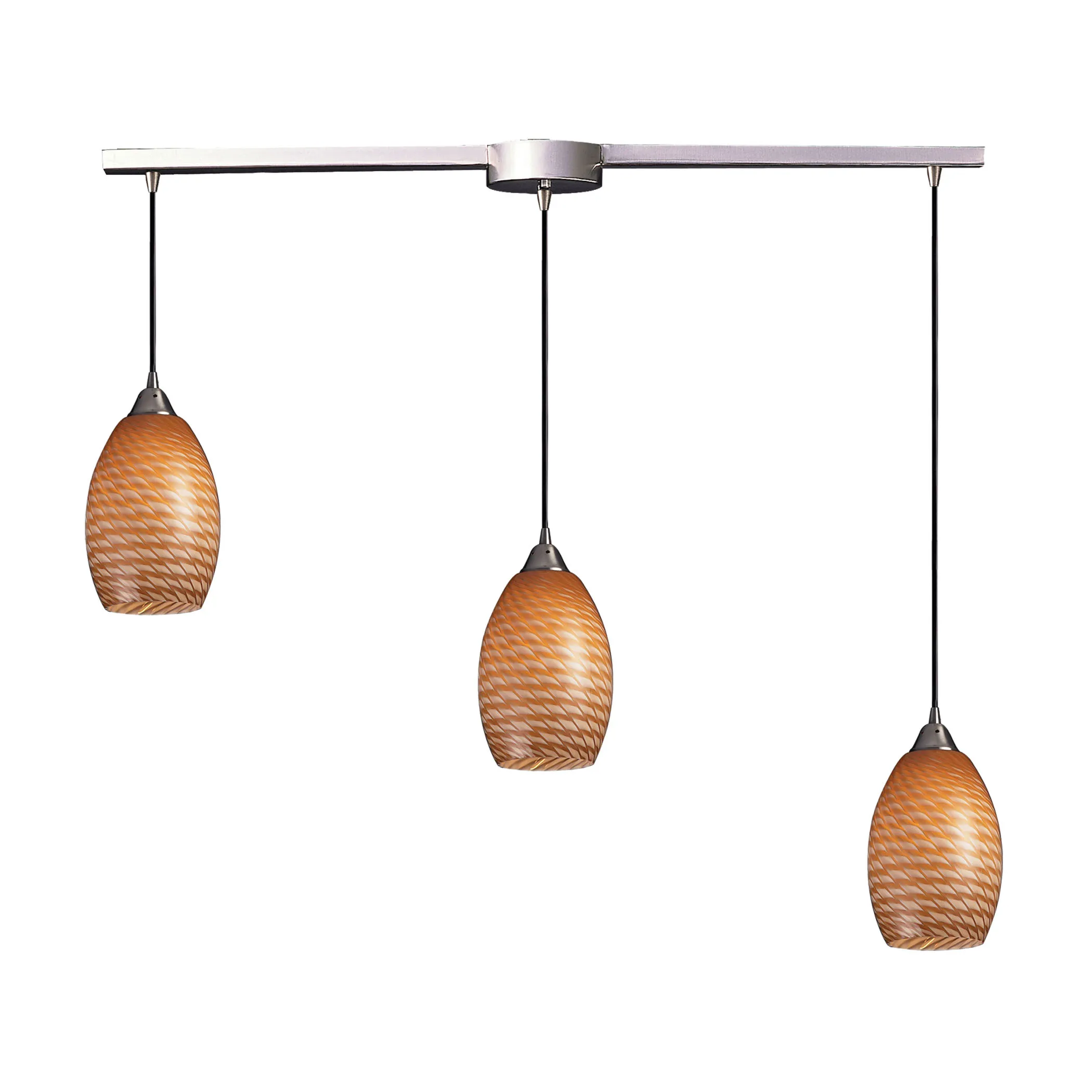 Mulinello 5" Wide 3-Light Mini Pendant - Satin Nickel