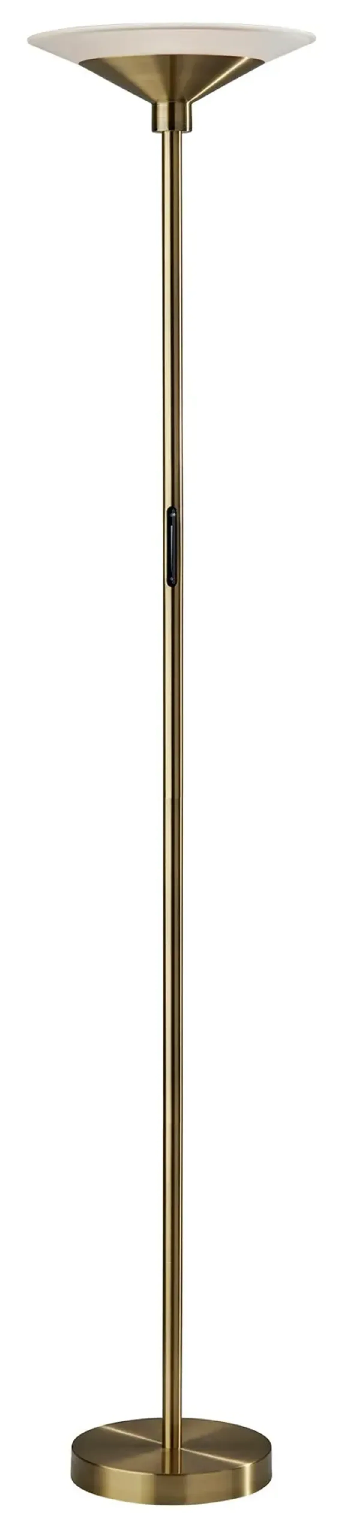 Solar LED Torchiere- Antique Brass