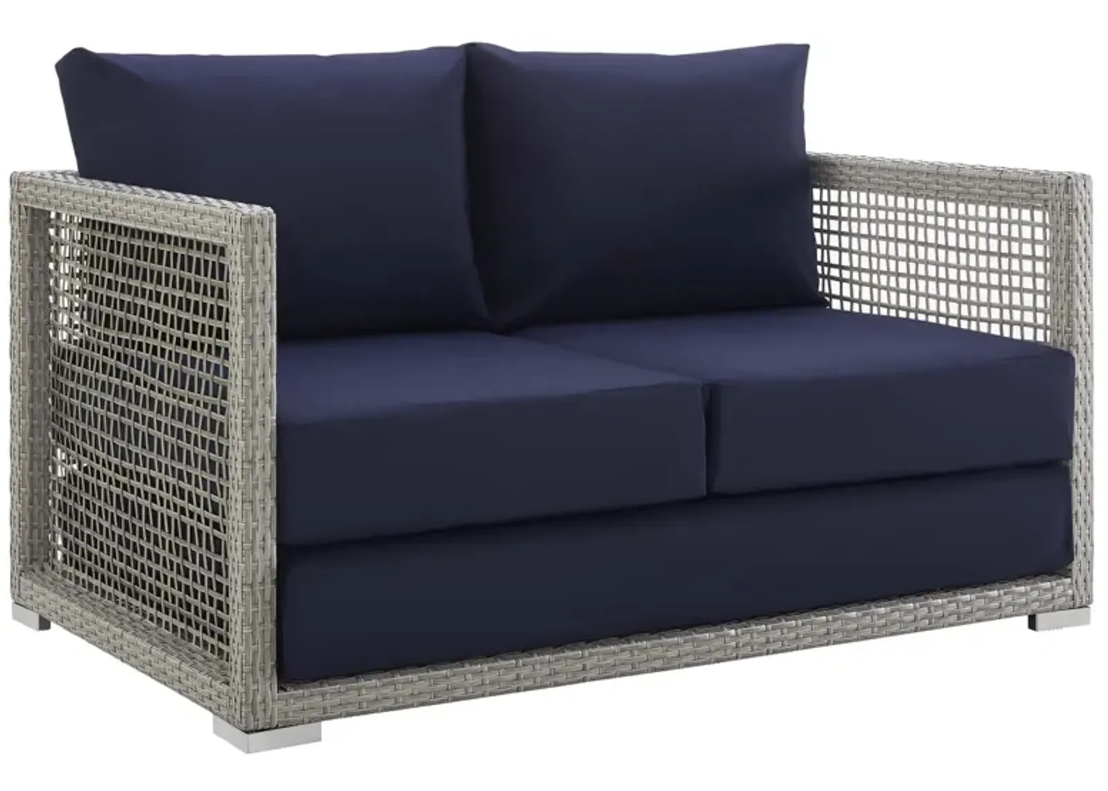 Aura Outdoor Patio Wicker Rattan Loveseat