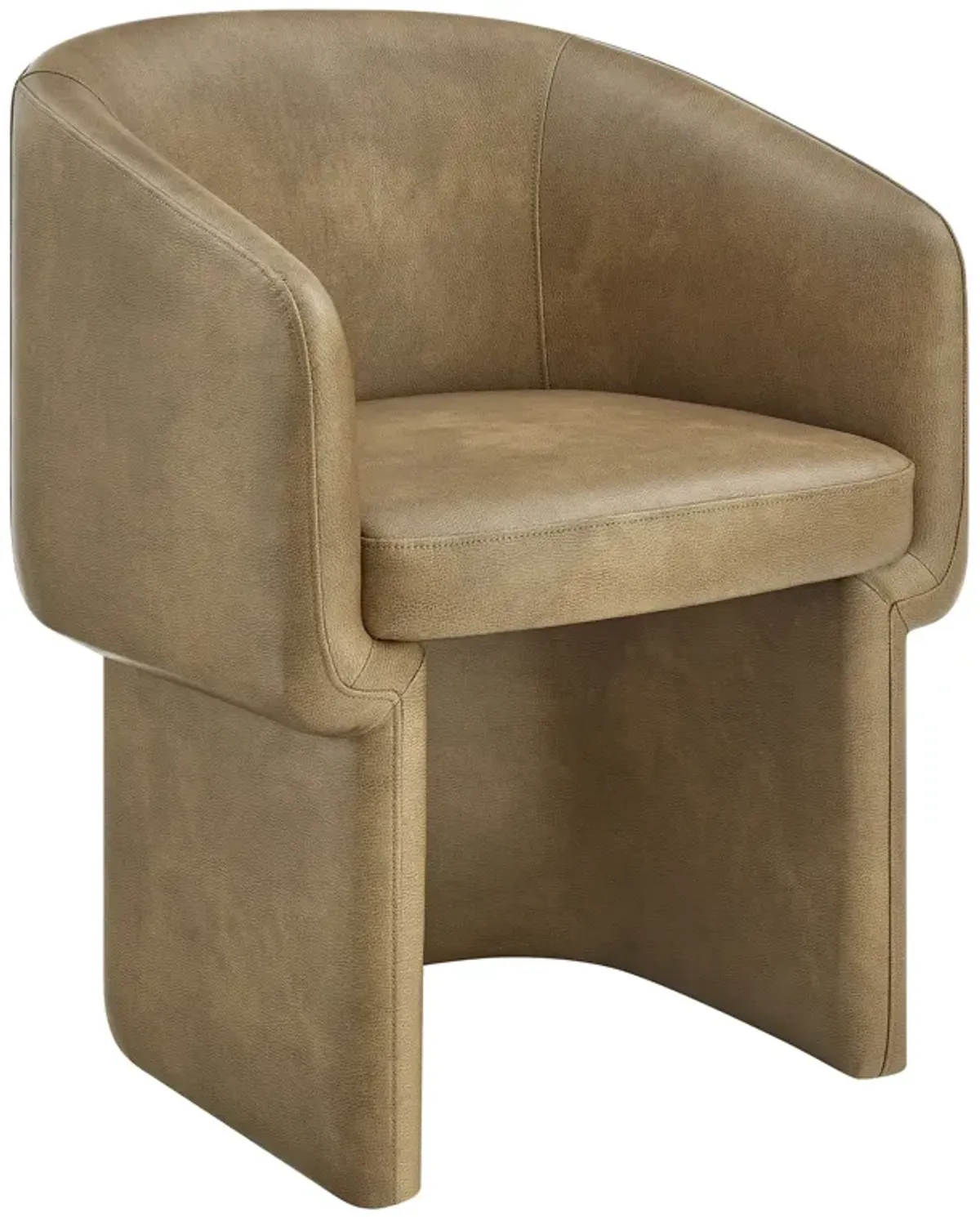 Verity Barrel Back Vegan Leather Dining Chair