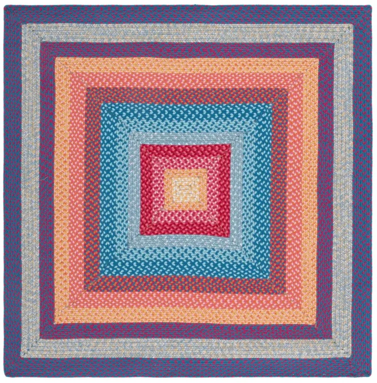 BRAIDED Hand Woven 3' x 3' Square area rug