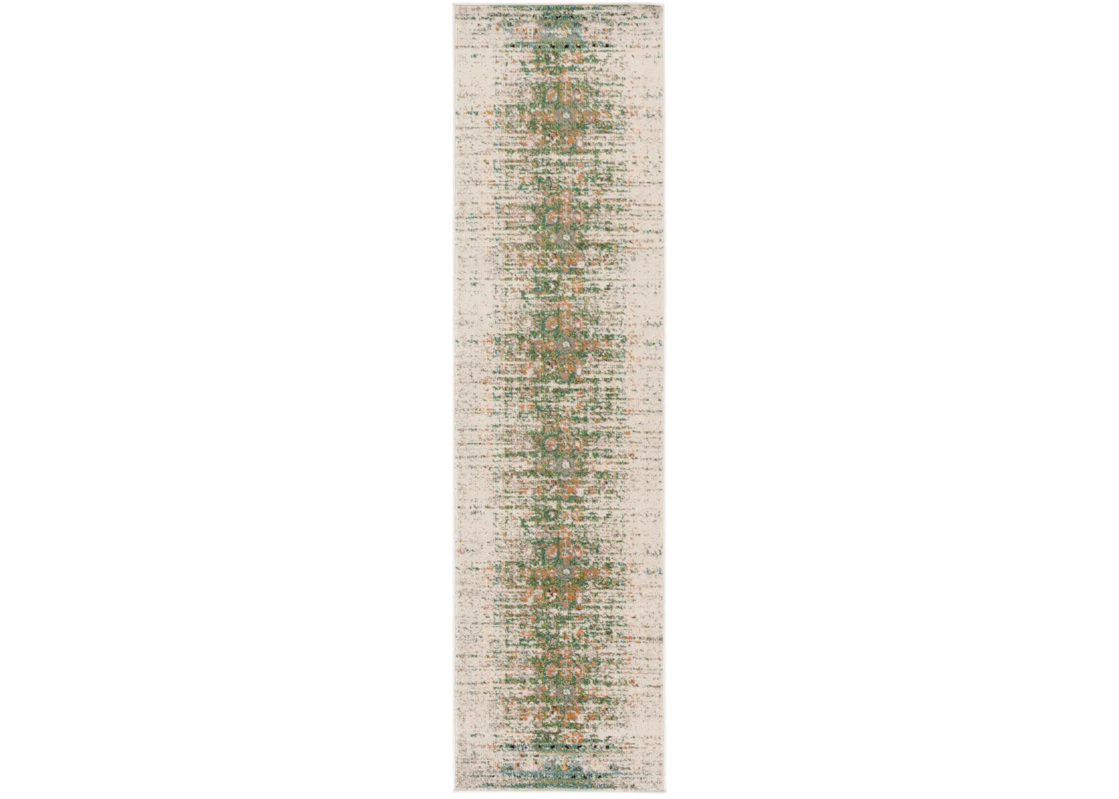 MONACO 208 GREEN  2'-2' x 8' Runner Rug