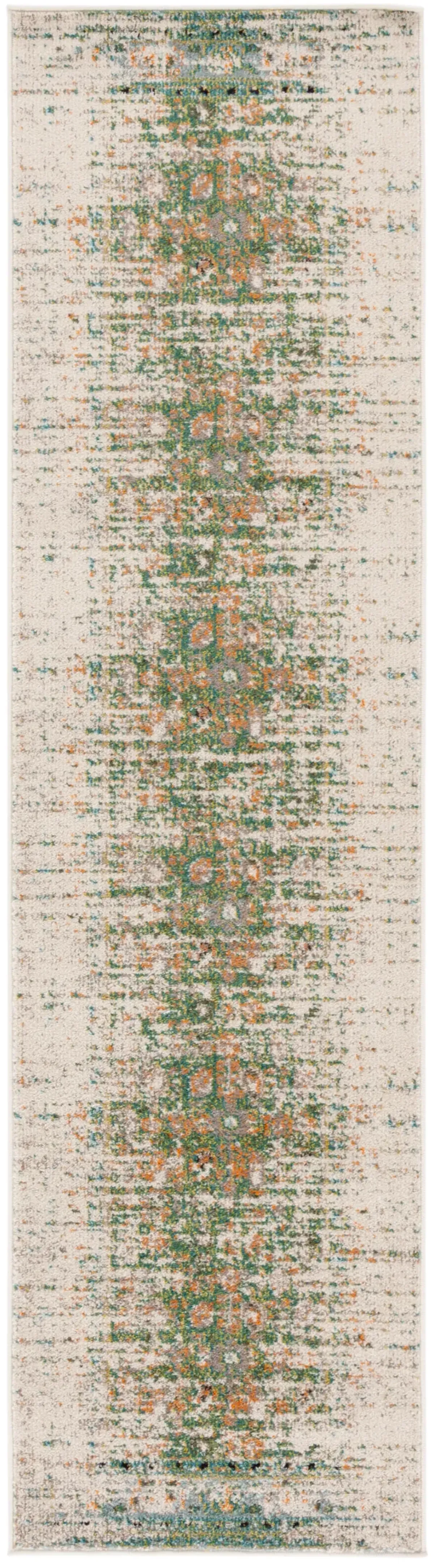 MONACO 208 GREEN  2'-2' x 8' Runner Rug