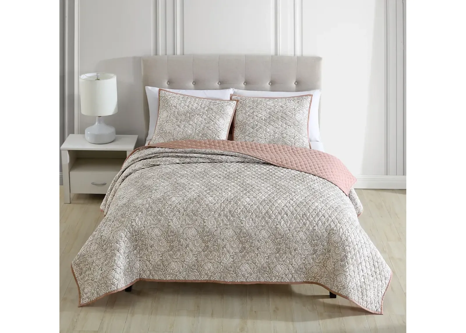 Katie 2 pc Coverlet Set Blush