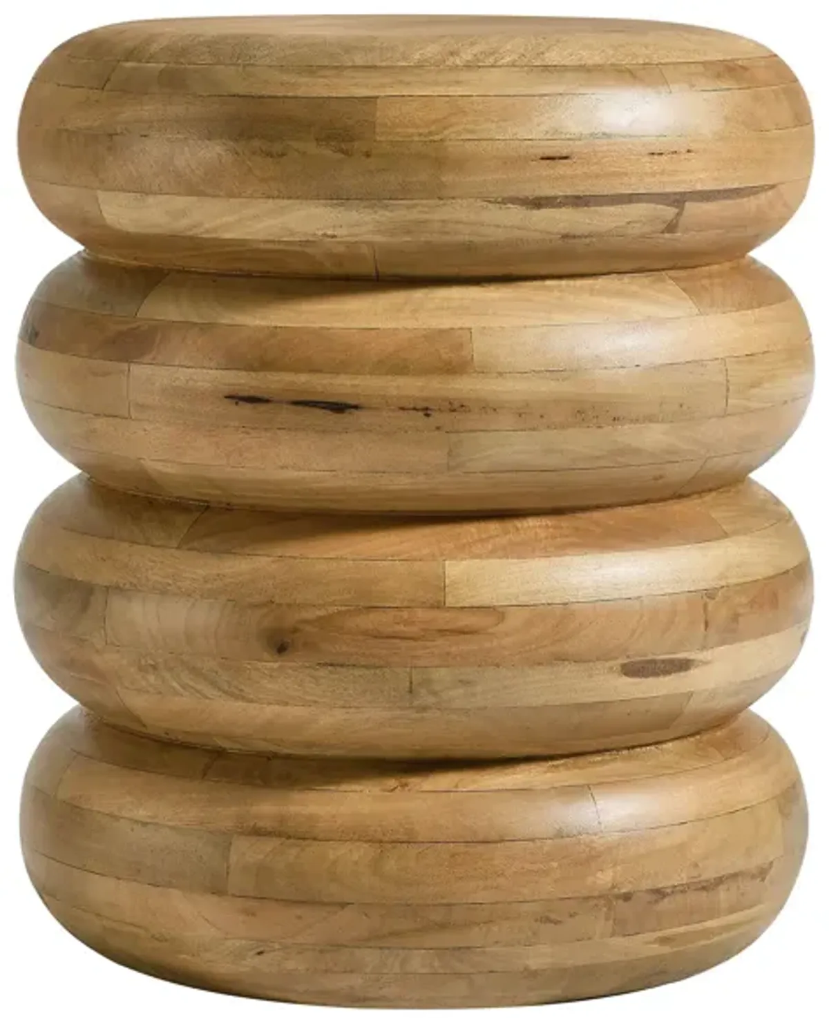 Ellery Round Stacked Wood Side Table by Modway