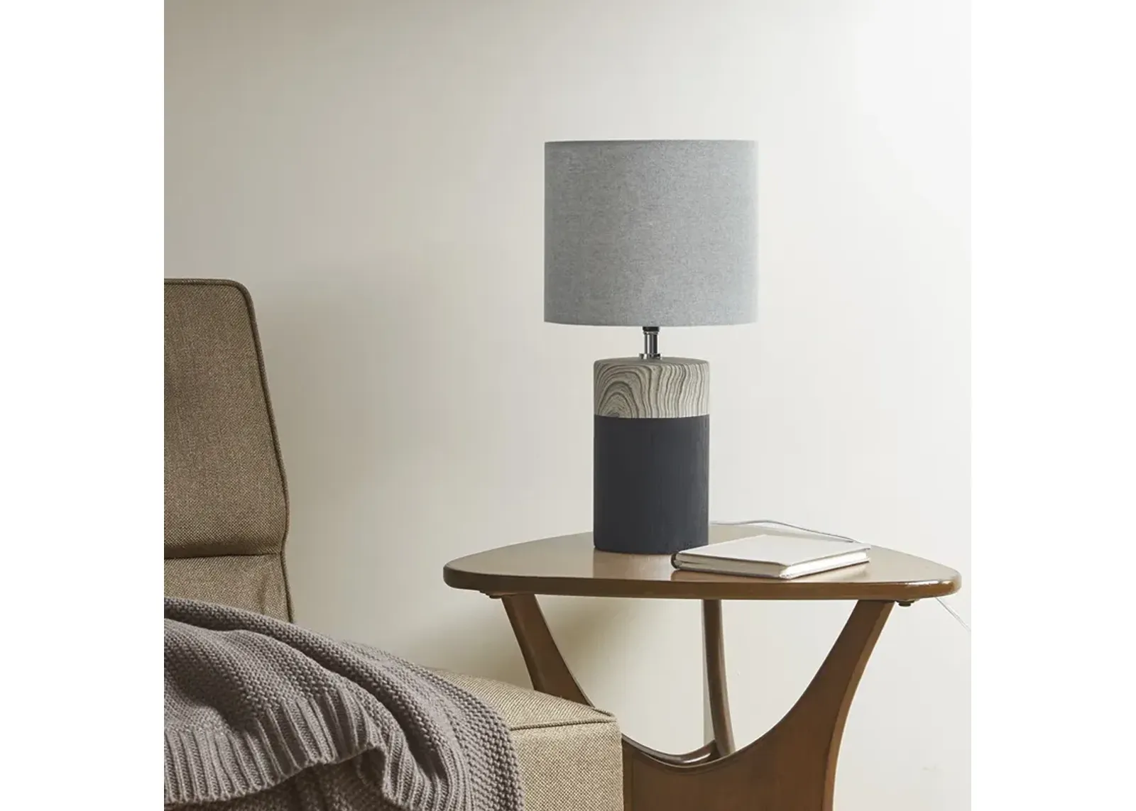 510 Design Nicolo Black Textured Ceramic Table Lamp