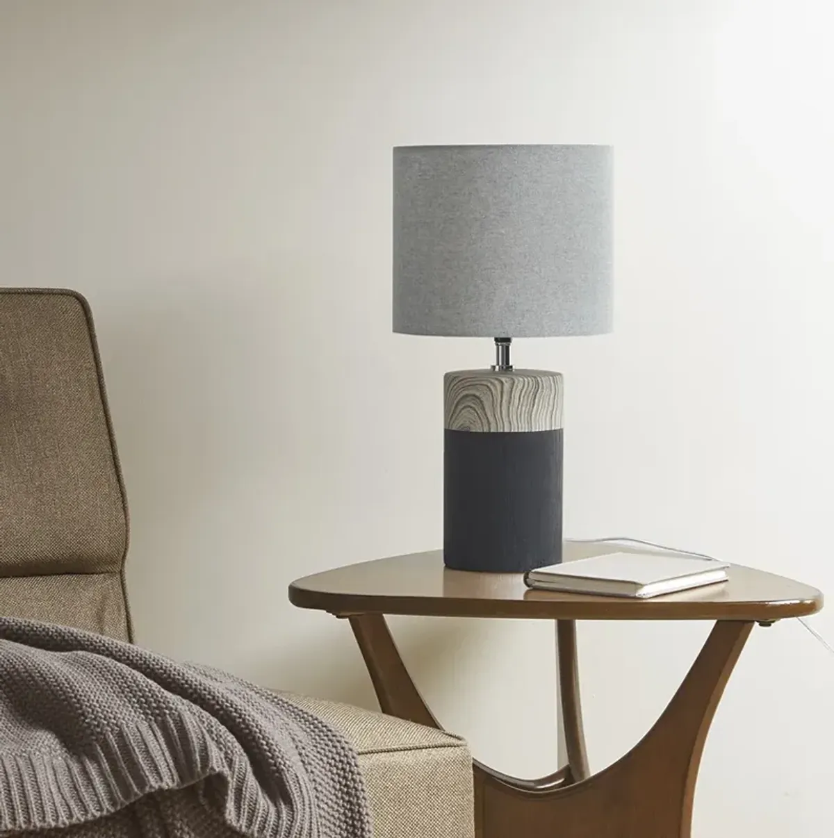 510 Design Nicolo Black Textured Ceramic Table Lamp