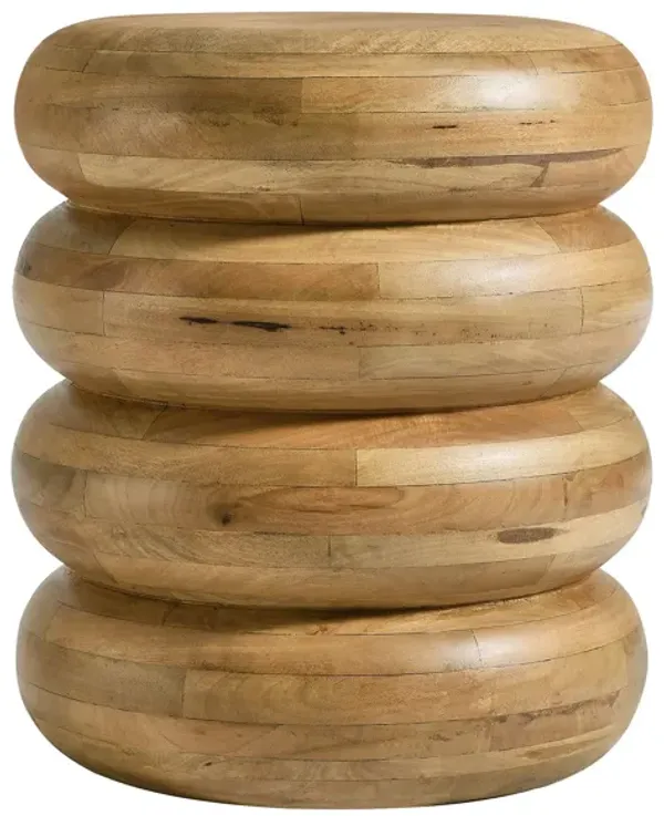 Ellery Round Stacked Wood Side Table by Modway