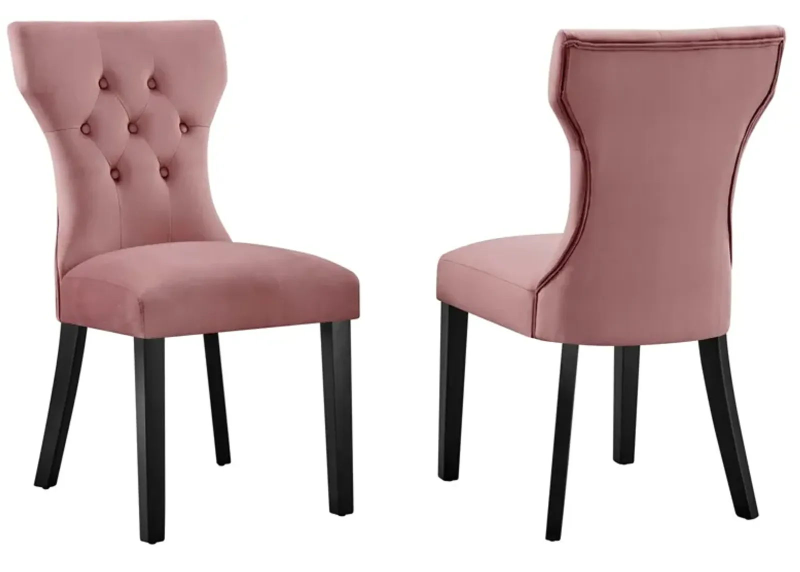 Silhouette Performance Velvet Dining Chairs - Set of 2